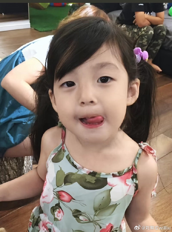 《刘畊宏晒13岁的小泡芙：“吃可爱长大的，别长太快喔”》配图 3