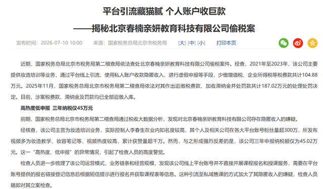 《明星化妆师“春楠”、初代网红“温婉”偷逃税被罚,但官方没点名?》配图 2 《明星化妆师“春楠”、初代网红“温婉”偷逃税被罚,但官方没点名?》配图 2